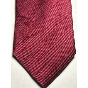Tie Bar Herringbone Wish Burgundy Maroon Traditional Tie